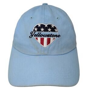 Yellowstone U.S. Flag Strapback Baseball Cap Blue OS Triangle Sport Headwear